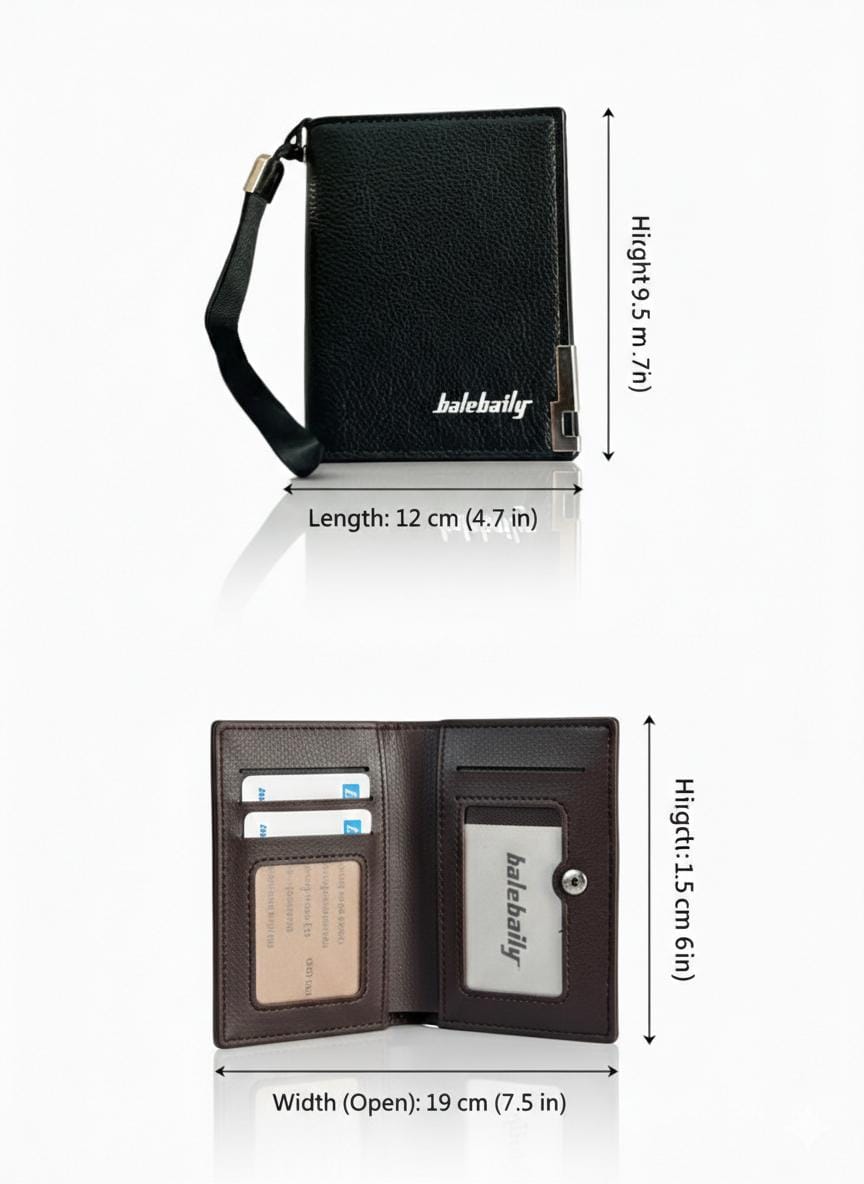 BaleBaily Wallet š¼āØ Compact, Elegant Unisex Design for Cash & Cards Easy Pocket Carry