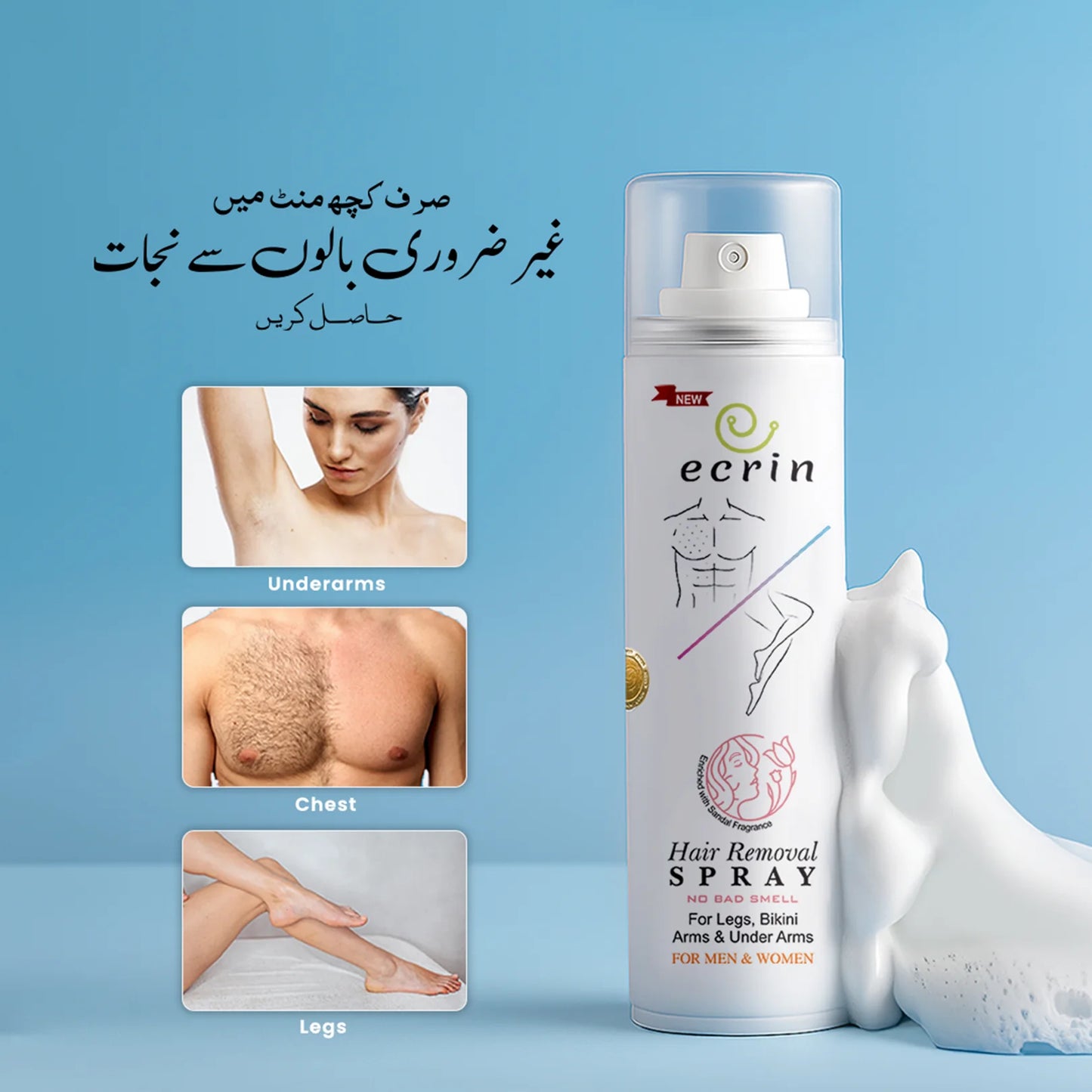 E-crin Hair Removal Spray For Men and Women
