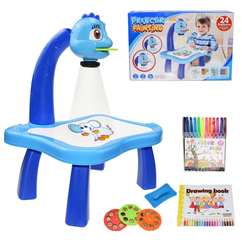 Children LED Projector Drawing Table Toy Painting Set